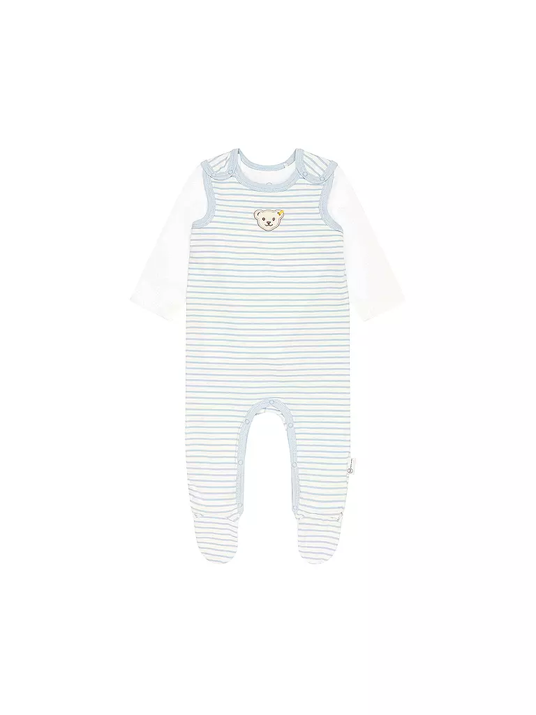 STEIFF | Set neonato con tutina e maglietta | Blu chiaro