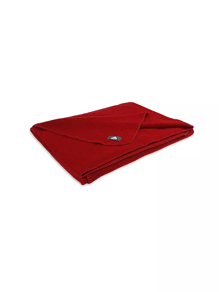 STEINER 1888 | Coperta di lana "Sophia" 145x190cm (Rubino) | Rosso scuro