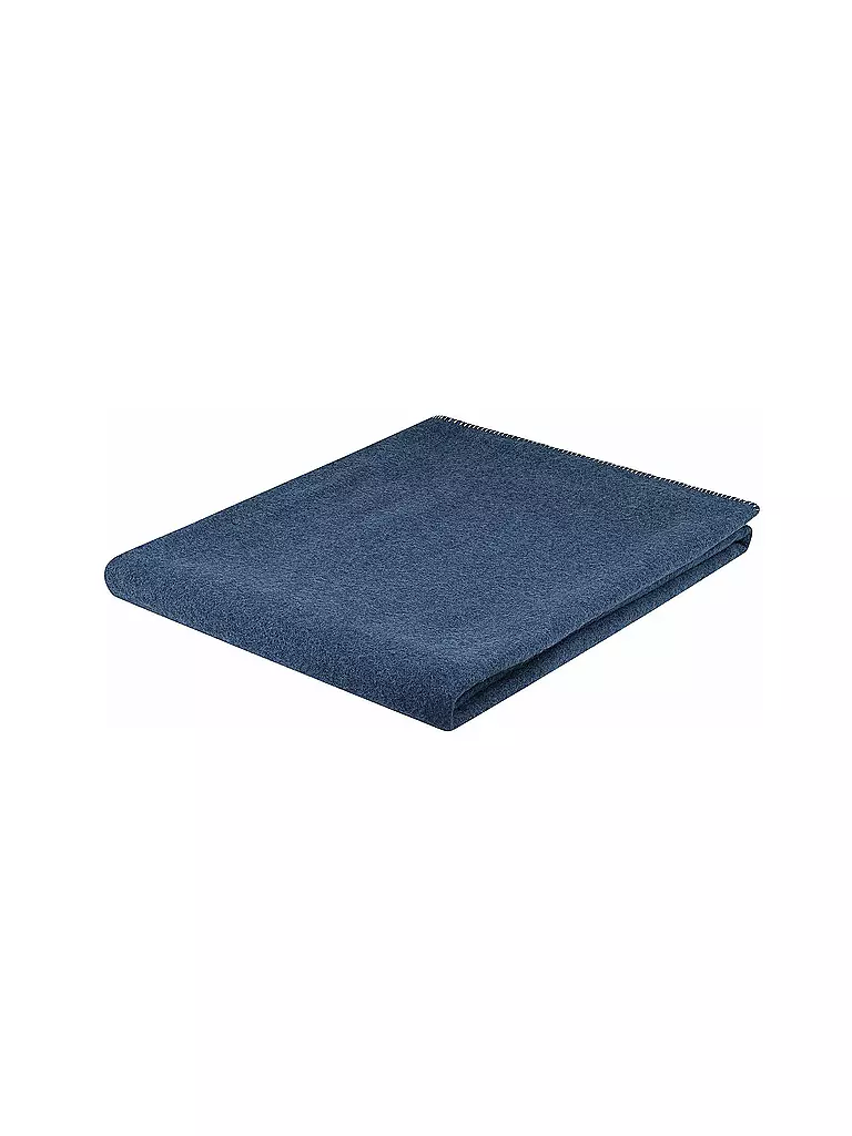 STEINER 1888 | Coperta di lana - Plaid Alina 145x190cm Crocus | Blu scuro