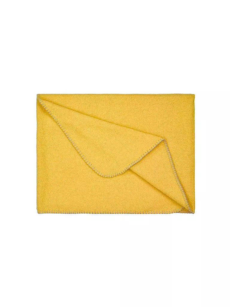 STEINER 1888 | Coperta di lana - Plaid ALINA 145x190cm Narciso | Giallo