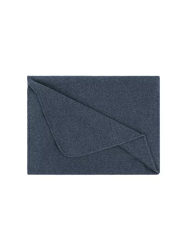 STEINER 1888 | Coperta di lana - Plaid Sophia 145x190cm Atlantico | Blu scuro