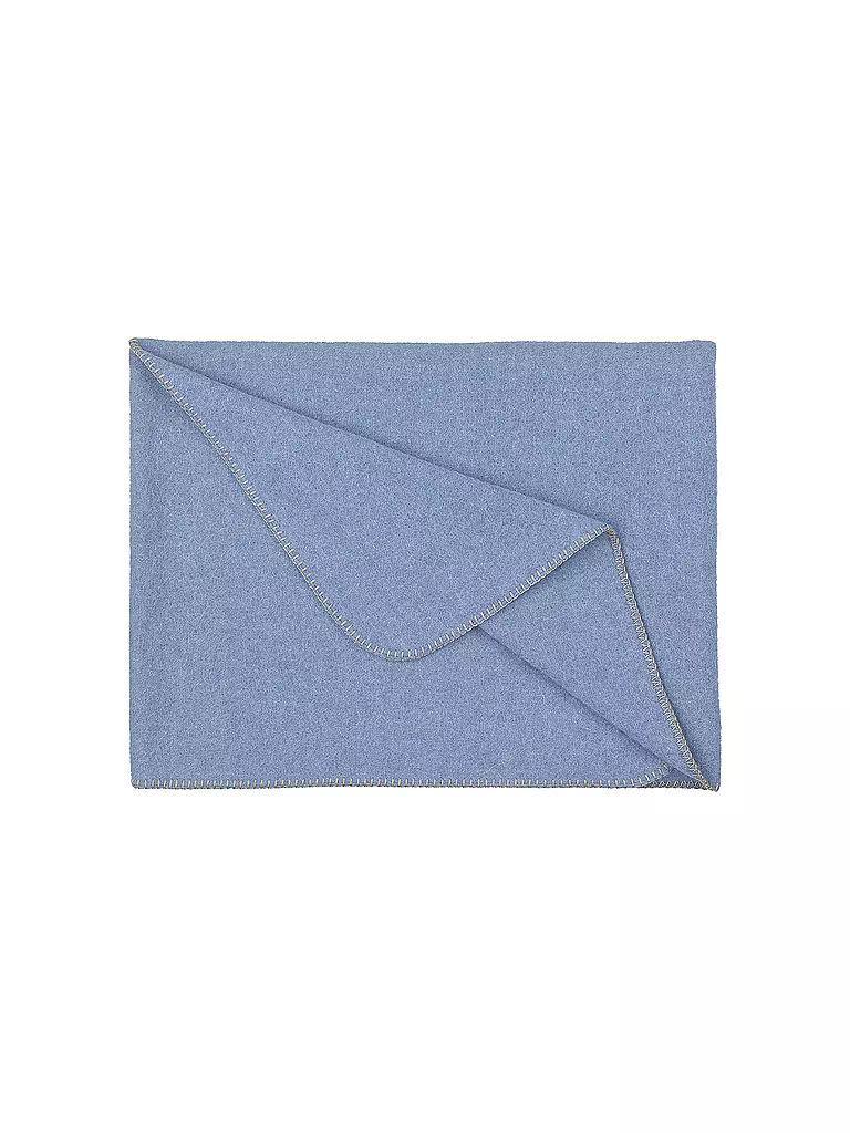 STEINER 1888 | Coperta di lana ALINA 145x190cm Fiordaliso | Blu chiaro