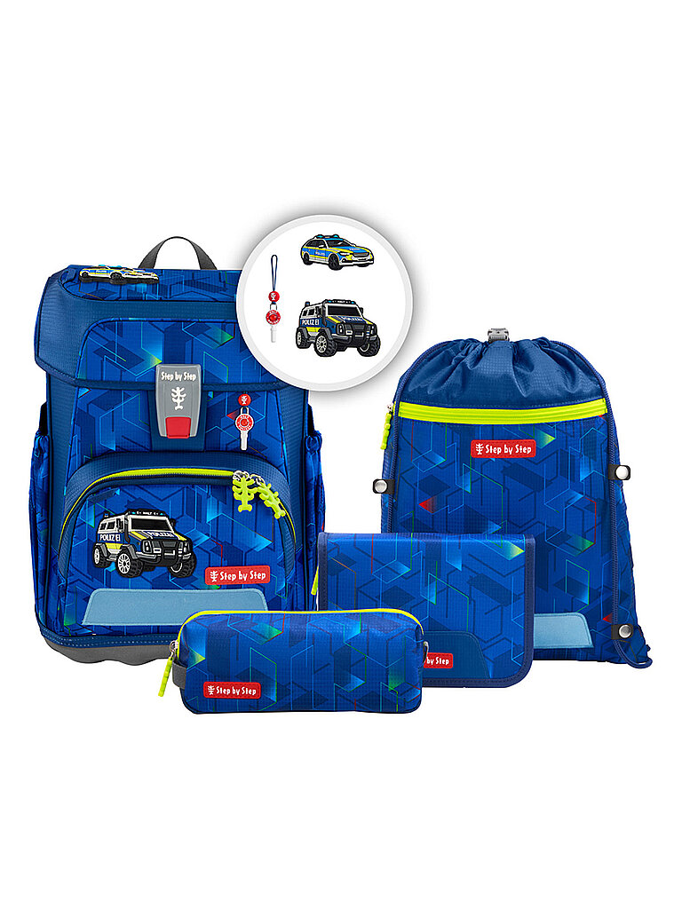 Set di zaini scolastici 5 pz. CLOUD Police Truck Char