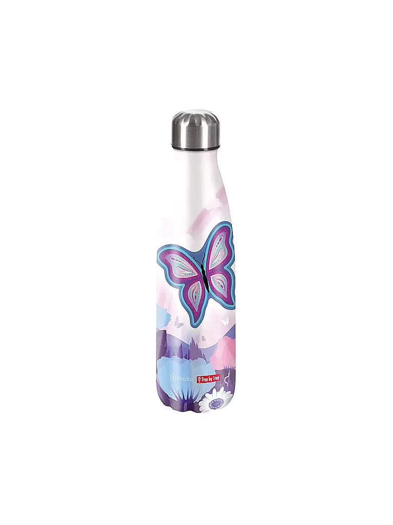 STEP BY STEP | Edelstahl Trinkflasche - Butterfly Maja 0,5L | Multicolore