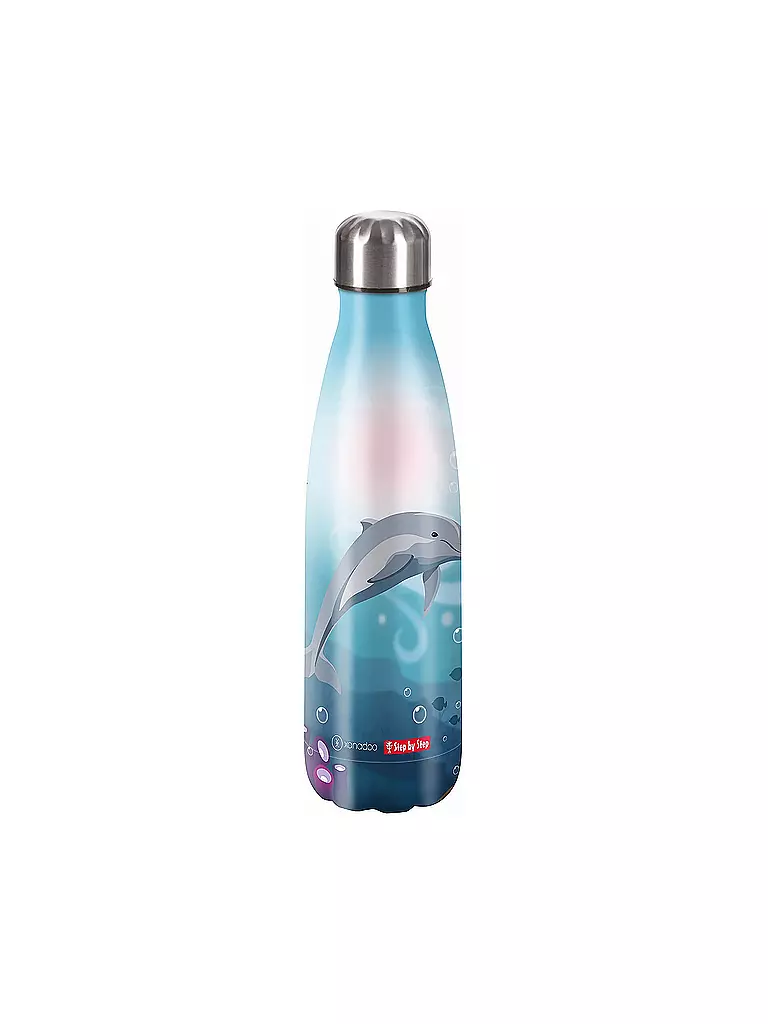 STEP BY STEP | Edelstahl Trinkflasche - Dolphin Pippa  | Multicolore