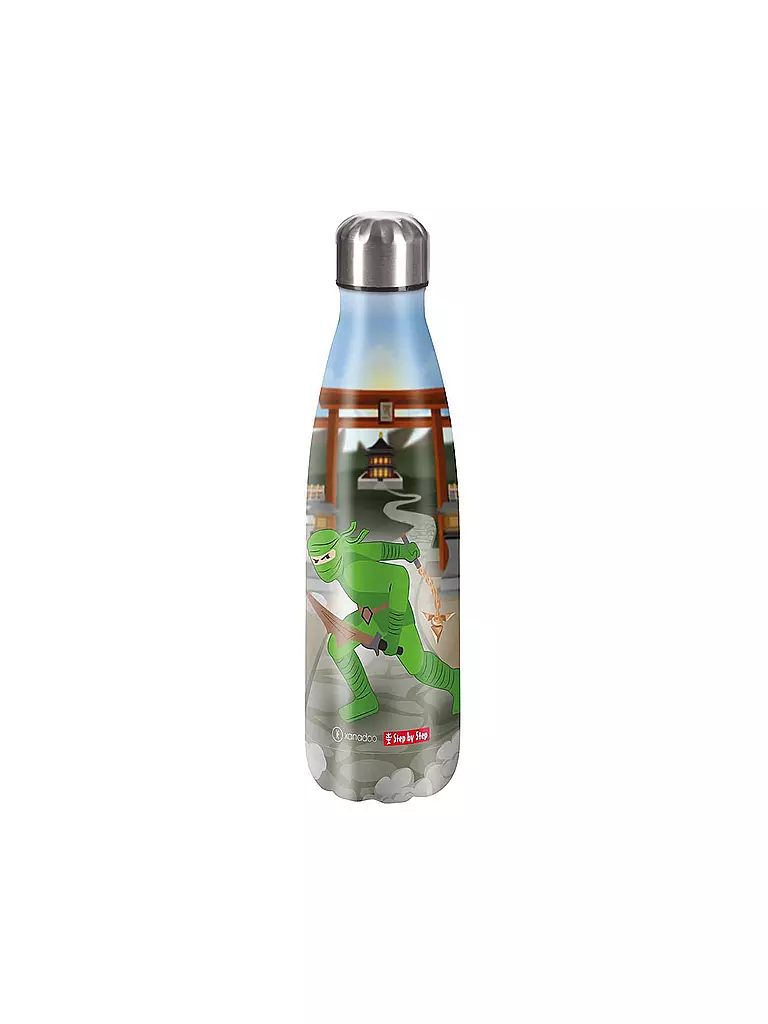 STEP BY STEP | Edelstahl Trinkflasche - Ninja Kimo 0,5L | Multicolore