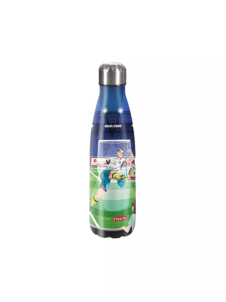 STEP BY STEP | Edelstahl Trinkflasche - Soccer Ben  | Blu scuro