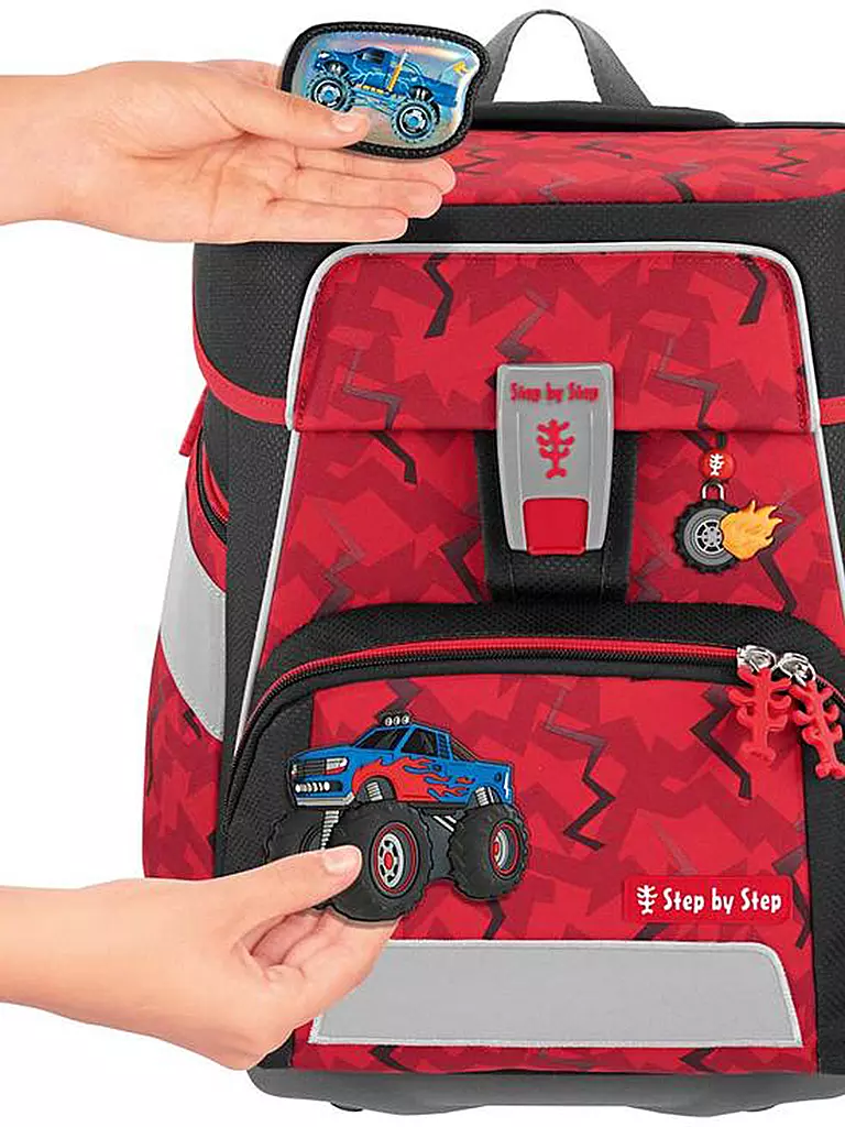 STEP BY STEP | Schulranzen Set Space Monter Truck Rocky 5teilig  | Rosso