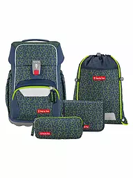 STEP BY STEP | Set di zaini scolastici da 4 pezzi BASIS Purple Konfetti | Verde