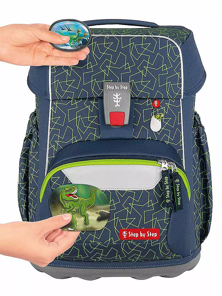 STEP BY STEP | Schultaschen Set 4tlg BASIS Green Geometric  | Verde