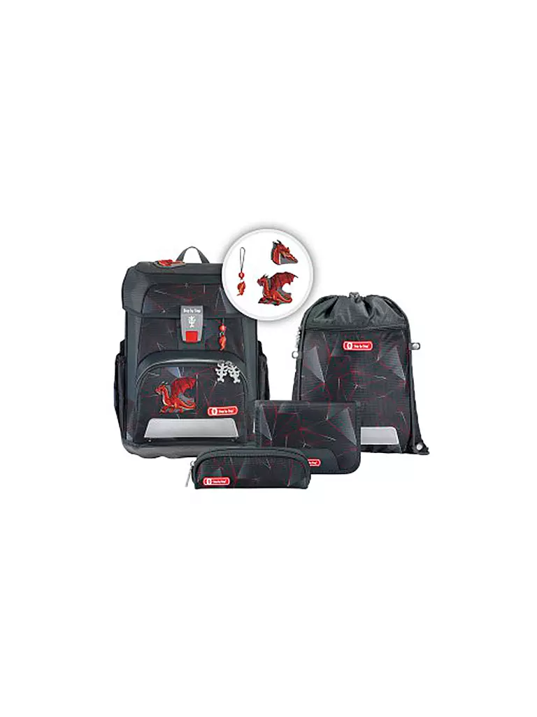 STEP BY STEP | Schultaschen Set 5tlg CLOUD Dragon Drako | Nero