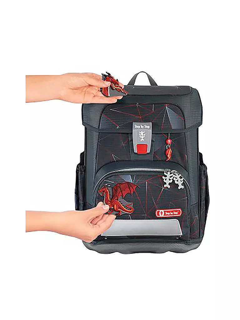 STEP BY STEP | Schultaschen Set 5tlg CLOUD Dragon Drako | Nero