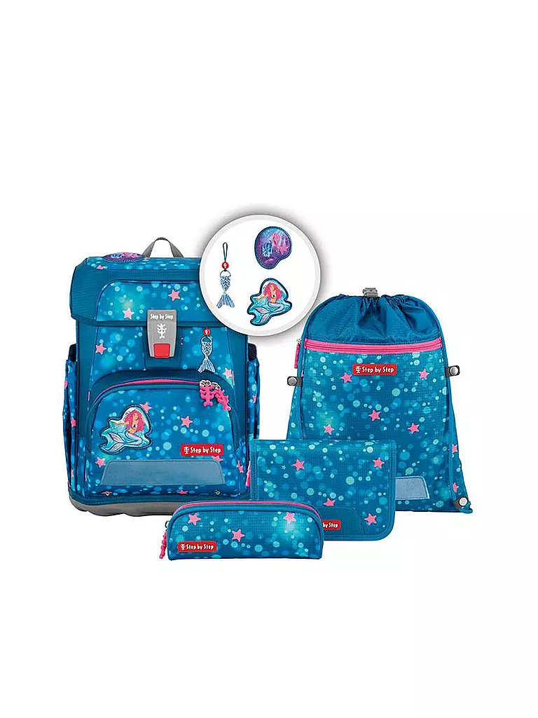 STEP BY STEP | Schultaschen Set 5tlg CLOUD Mermaid Lola  | Turchese