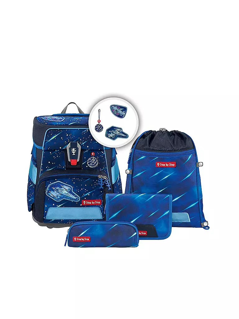 STEP BY STEP | Schultaschen Set 5tlg Star Shuttle Elio | Blu scuro