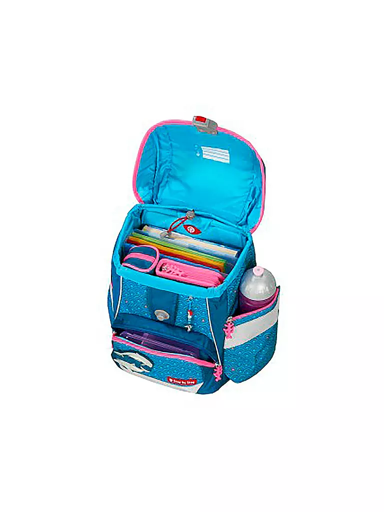 STEP BY STEP | Schultaschen Set 6tlg 2in1 Plus Dolphin Pippa | Turchese