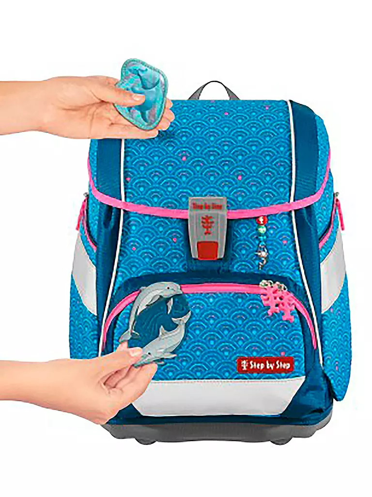 STEP BY STEP | Schultaschen Set 6tlg 2in1 Plus Dolphin Pippa | Turchese