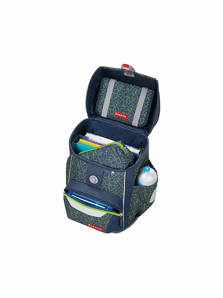 STEP BY STEP | Set di zaini scolastici 4 pz BASIS Green Geometric | Verde