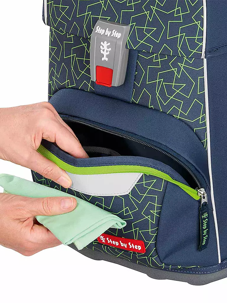 STEP BY STEP | Set di zaini scolastici 4 pz BASIS Green Geometric | Verde