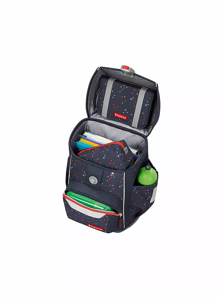 STEP BY STEP | Set di zaini scolastici 4 pz. BASIS Antracite Triangles | Grigio