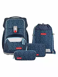 STEP BY STEP | Set di zaini scolastici da 4 pezzi BASIS Purple Konfetti | Blu scuro