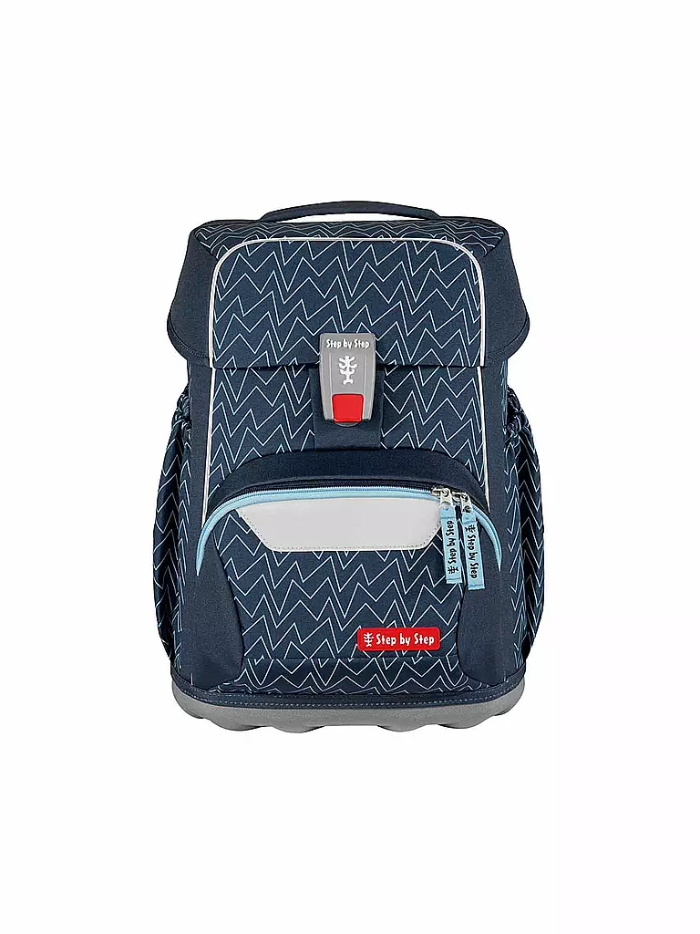STEP BY STEP | Set di zaini scolastici 4 pz. BASIS Blue Lines | Blu scuro