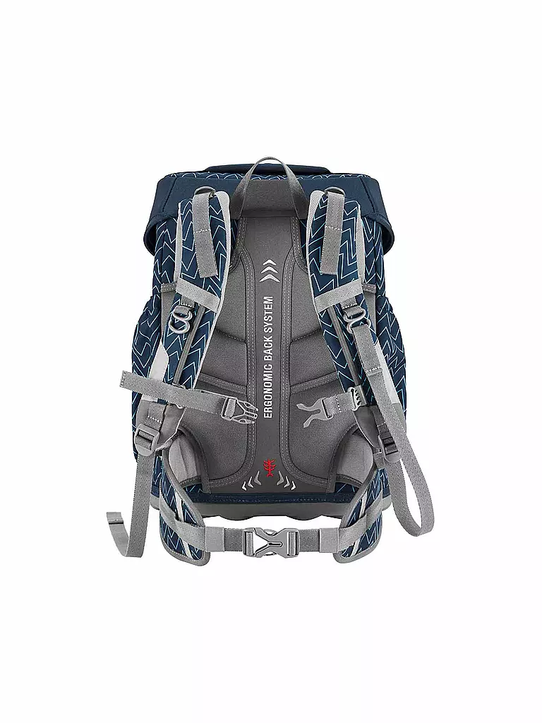 STEP BY STEP | Set di zaini scolastici 4 pz. BASIS Blue Lines | Blu scuro