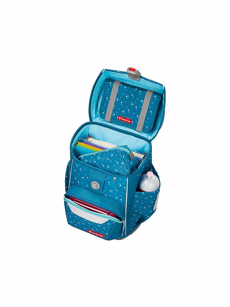 STEP BY STEP | Set di zaini scolastici 4 pz. BASIS Cuori Blu | Blu