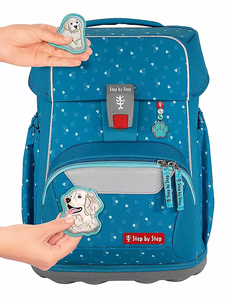STEP BY STEP | Set di zaini scolastici 4 pz. BASIS Cuori Blu | Blu
