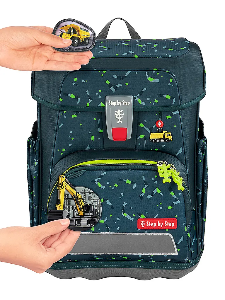 STEP BY STEP | Set di zaini scolastici 5 pz. CLOUD Bagger Rocco | Verde scuro