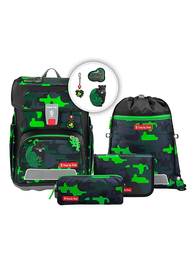 STEP BY STEP | Set di zaini scolastici 5 pz. CLOUD Black Cat Chiko | Nero