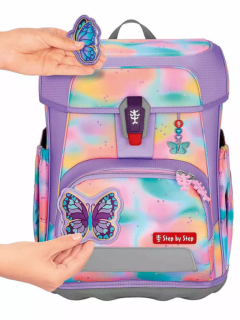STEP BY STEP | Set di zaini scolastici 5 pz. CLOUD FLASH Butterfly Luna | Lilla
