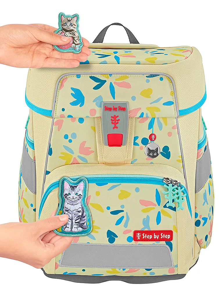 STEP BY STEP | Set di zaini scolastici 5 pz. SPACE Cat Lilly | Crema