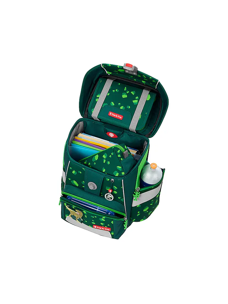 STEP BY STEP | Set di zaini scolastici 5 pz. SPACE Dino Targo | Verde scuro
