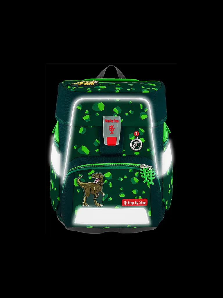 STEP BY STEP | Set di zaini scolastici 5 pz. SPACE Dino Targo | Verde scuro