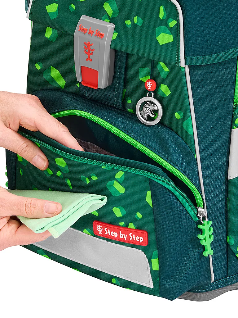 STEP BY STEP | Set di zaini scolastici 5 pz. SPACE Dino Targo | Verde scuro