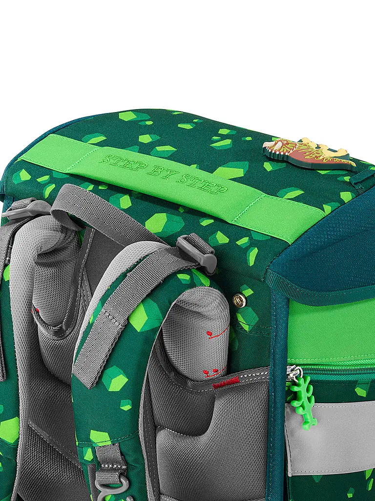 STEP BY STEP | Set di zaini scolastici 5 pz. SPACE Dino Targo | Verde scuro