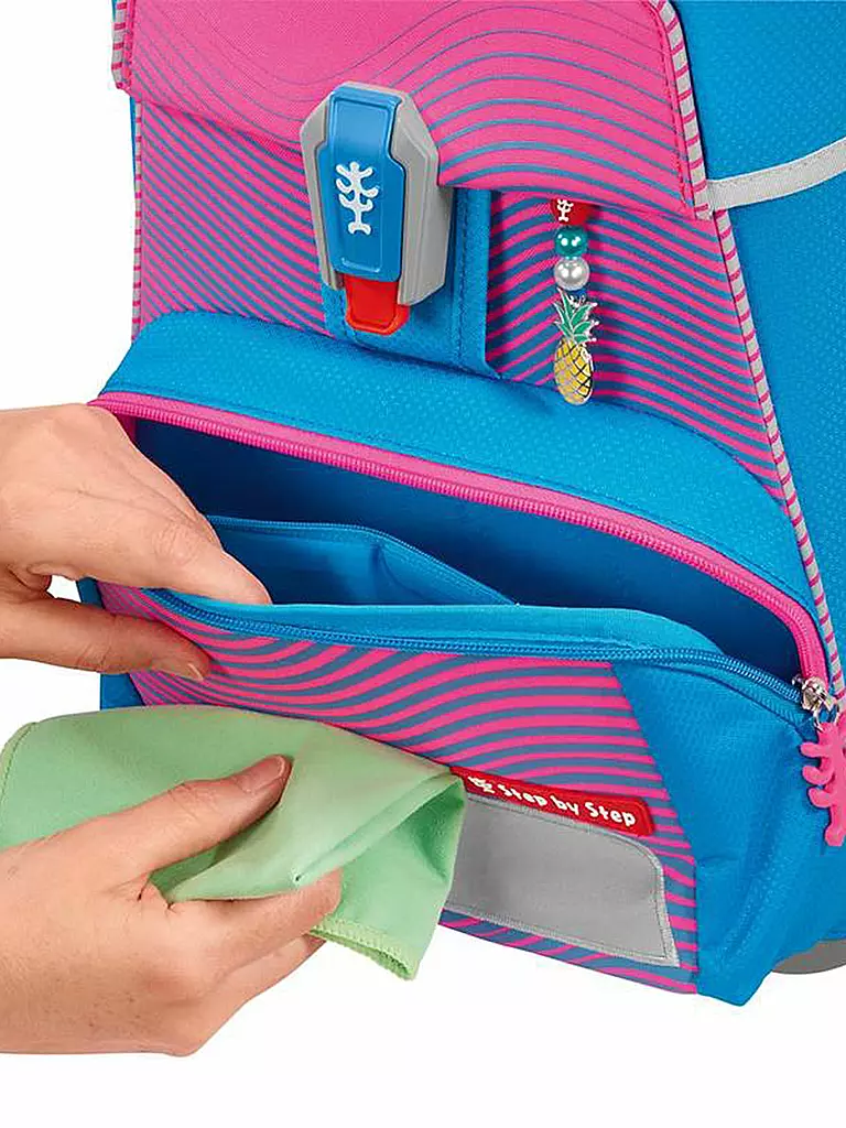 STEP BY STEP | Set di zaini scolastici 5 pz. SPACE Neon Kolibri Kaja | Fucsia