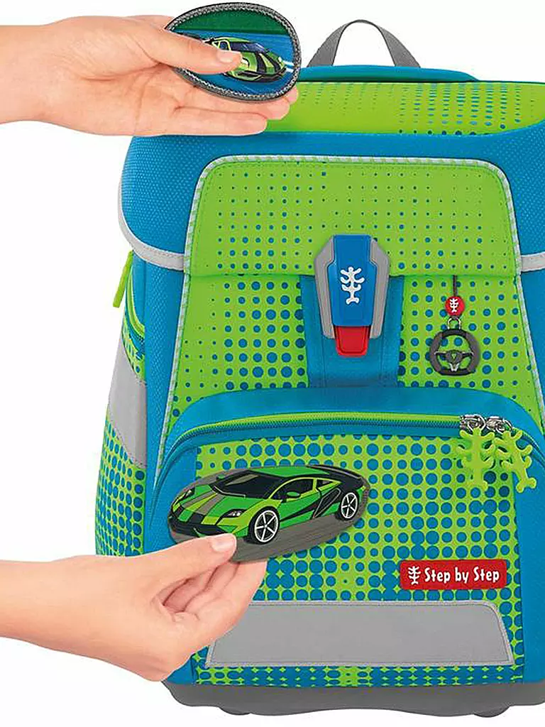 STEP BY STEP | Set di zaini scolastici 5 pz. SPACE Neon Race Chuck | 