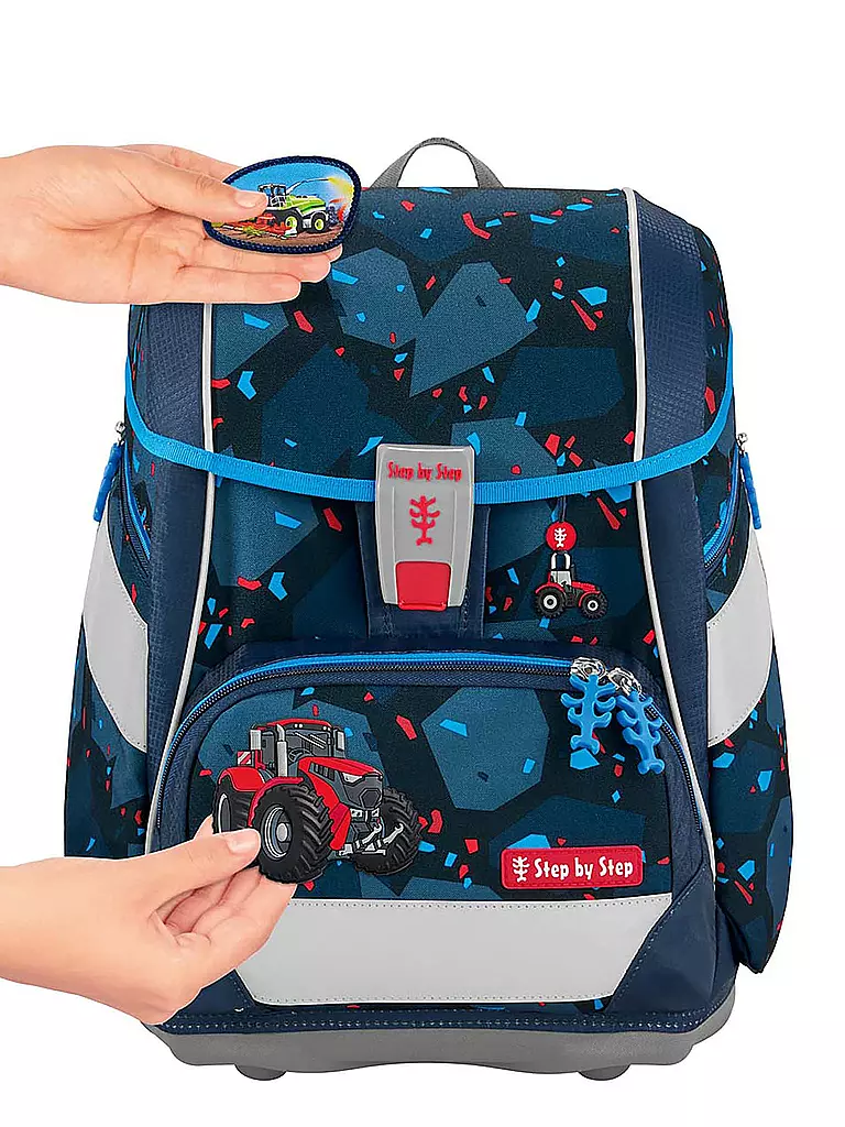 STEP BY STEP | Set di zaini scolastici 6 pz - 2in1 Plus Tractor Freddy | Nero