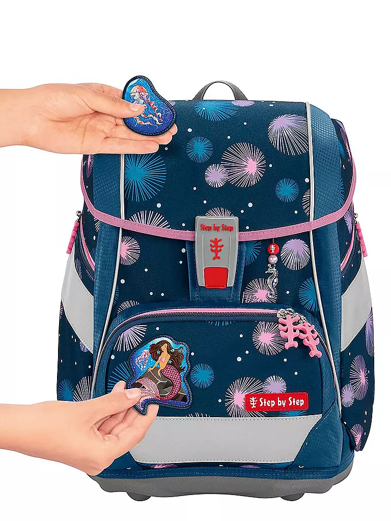 STEP BY STEP | Set di zaini scolastici 6 pz. - 2in1 Plus Mermaid Delia | Blu