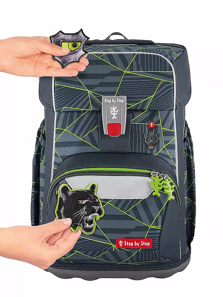 STEP BY STEP | Set di zaini scolastici da 5 pezzi GIANT Dark Cat Chiko | Nero