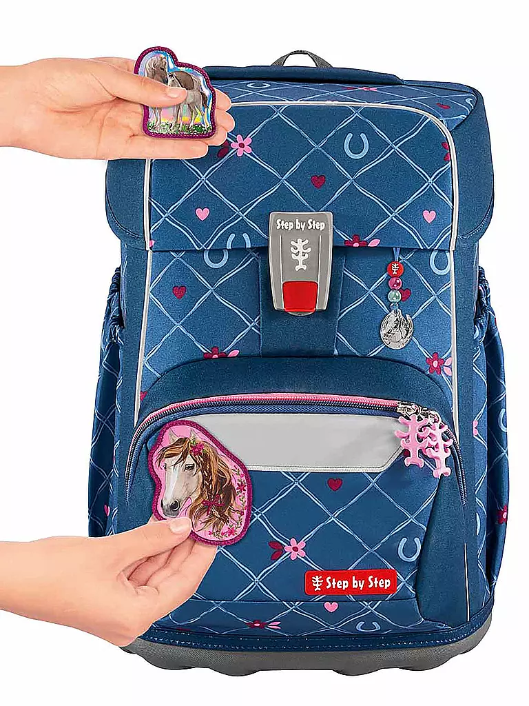 STEP BY STEP | Set di zaini scolastici da 5 pezzi GIANT Horse Lima | Blu