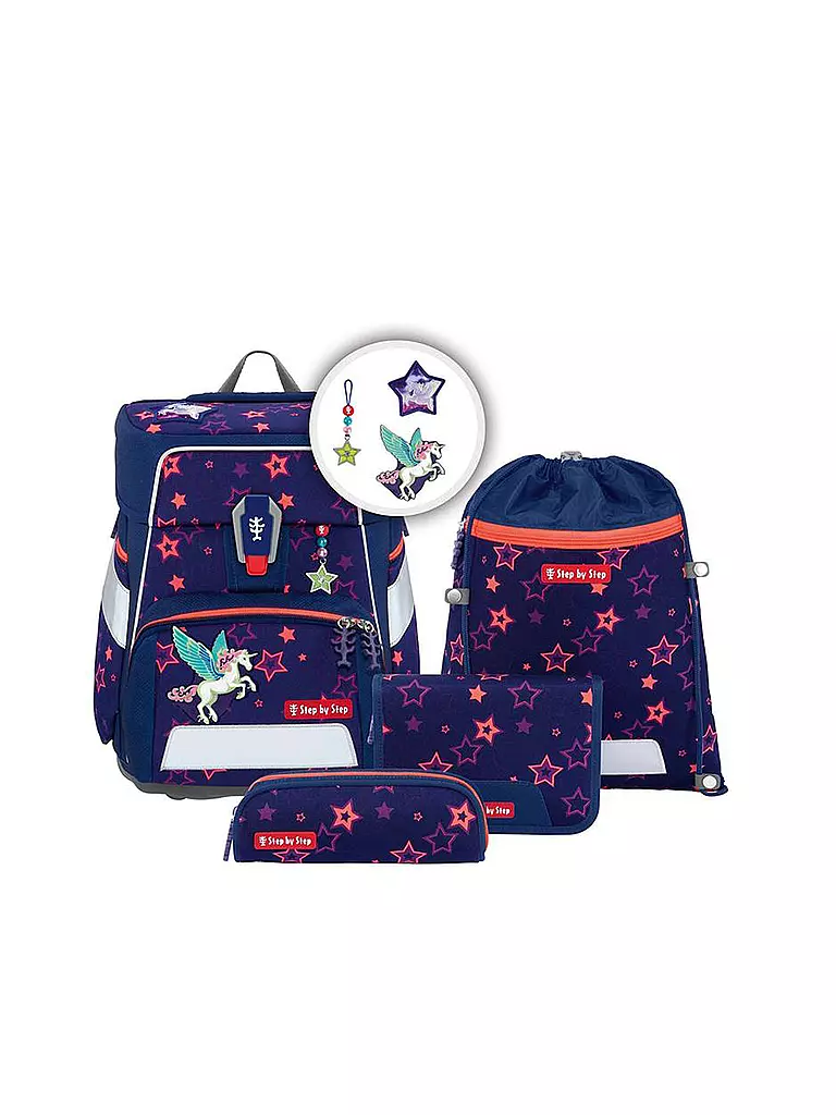STEP BY STEP | Set di zaini scolastici da 5 pezzi SPACE Shine Pegasus Night Nuala | Lilla
