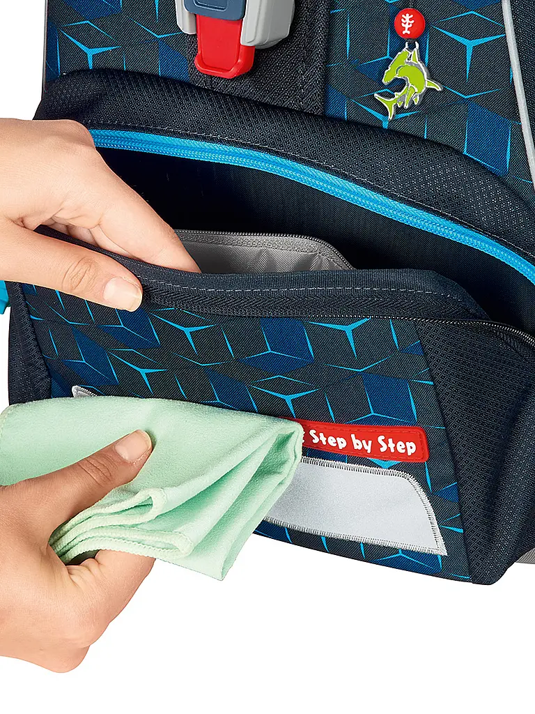 STEP BY STEP | Set di zaini scolastici da 5 pezzi SPACE Shine Shark Dexte | Nero