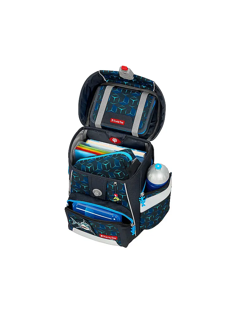 STEP BY STEP | Set di zaini scolastici da 5 pezzi SPACE Shine Shark Dexte | Nero