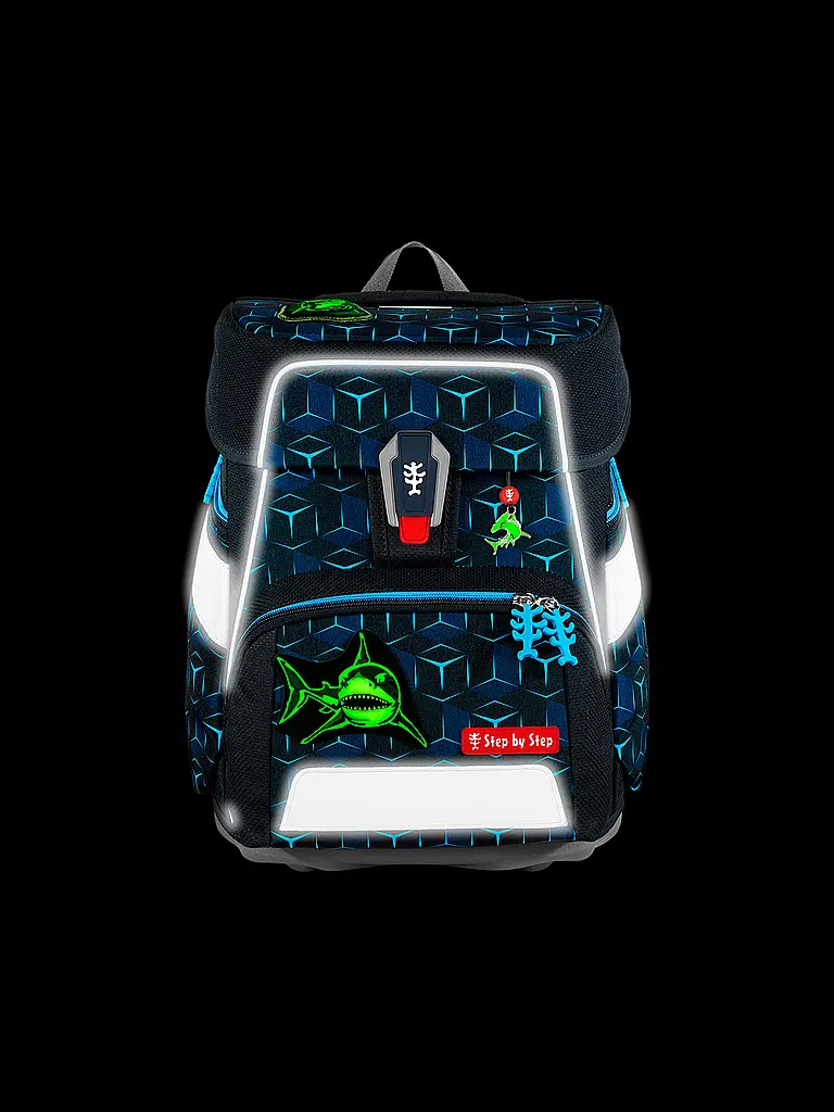 STEP BY STEP | Set di zaini scolastici da 5 pezzi SPACE Shine Shark Dexte | Nero
