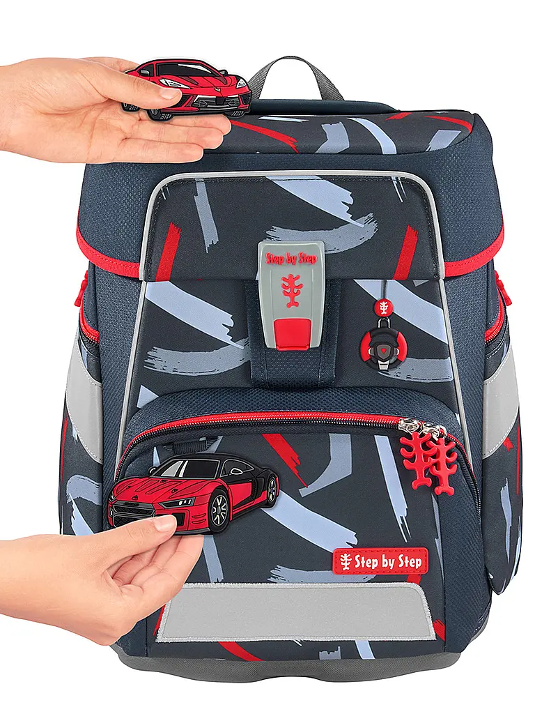 STEP BY STEP | Set di zaini scolastici da 5 pezzi SPACE Sports Car Mick | Nero