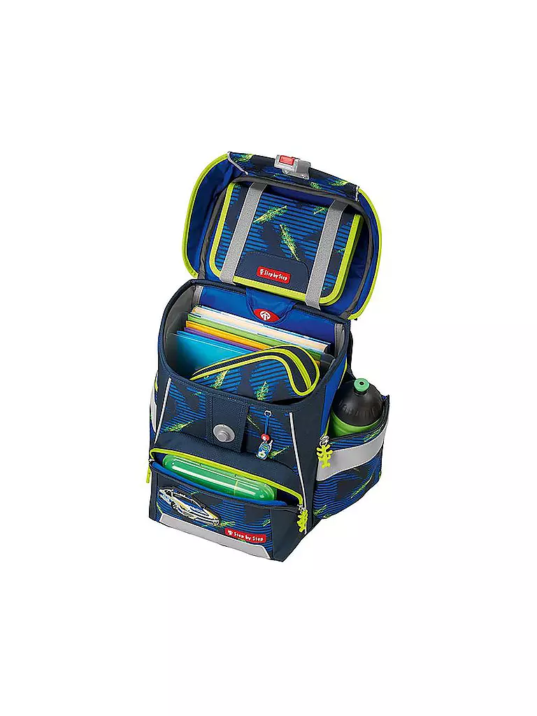 STEP BY STEP | Set di zaini scolastici Space Police Car Cody, 5 pezzi | Blu scuro