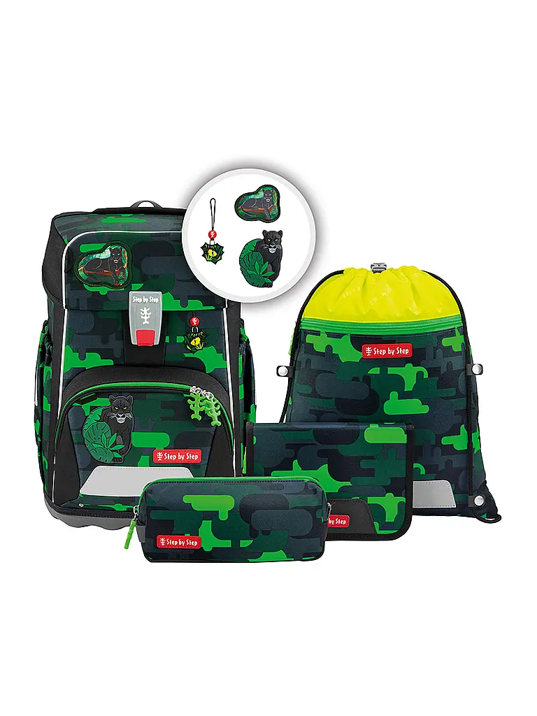 STEP BY STEP | Set zaino scolastico GIANT 5 pz. Black Cat Chiko | Nero