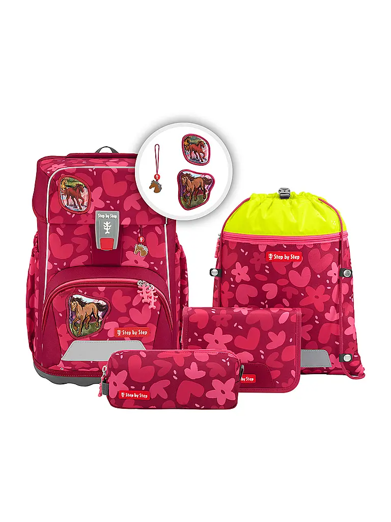 STEP BY STEP | Set zaino scolastico GIANT 5 pz. Wild Horse Nora | Rosso